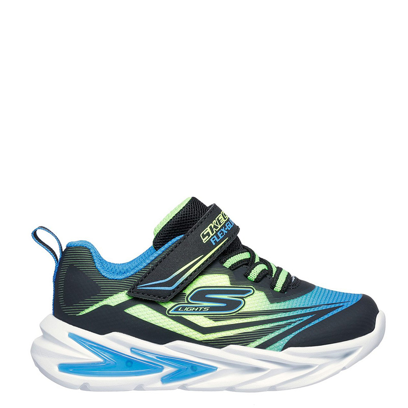 SKECHERS S Lights: Flex-Glow Ultra (400139N-BBLM)ΒΡΕΦΙΚΑ ΠΑΠΟΥΤΣΙΑ ΦΩΤΙΖΟΜΕΝΑ Black/Blue/Lime