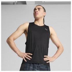 Puma Run Velocity Ανδρικό Αμάνικο T-Shirt Μαυρο (526595-01)