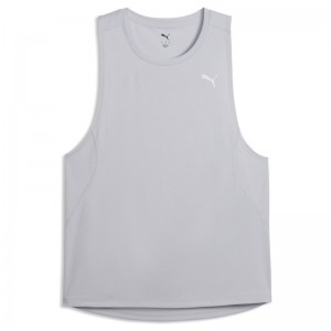 Puma Run Velocity Ανδρικό Αμάνικο T-Shirt Vibrant Silver (526595-82)