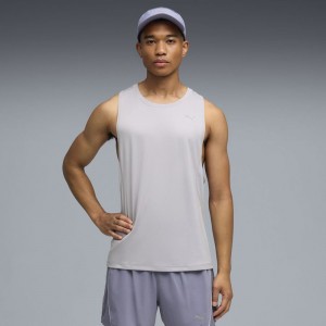 Puma Run Velocity Ανδρικό Αμάνικο T-Shirt Vibrant Silver (526595-82)