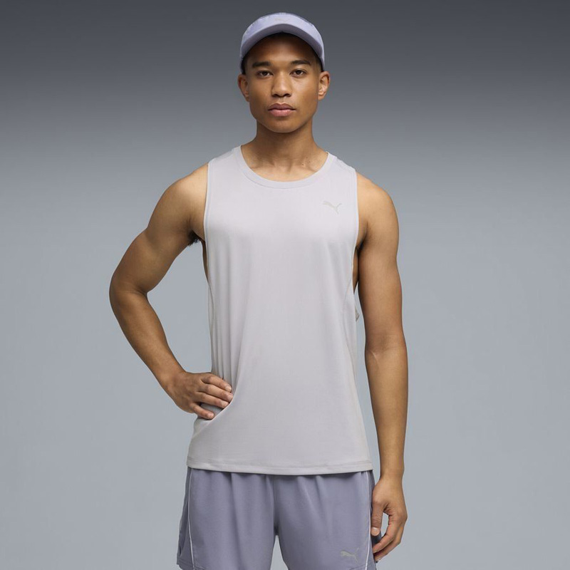 Puma Run Velocity Ανδρικό Αμάνικο T-Shirt Vibrant Silver (526595-82)
