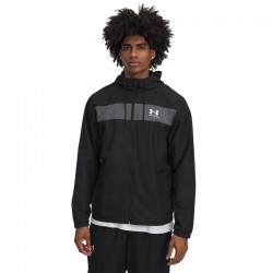 UNDER ARMOUR SPORTSTYLE WINDBREAKER (1361621-005)Ανδρικο αντιανεμικο μπουφαν Black/Pitch Gray/White