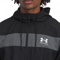 UNDER ARMOUR SPORTSTYLE WINDBREAKER (1361621-005)Ανδρικο αντιανεμικο μπουφαν Black/Pitch Gray/White