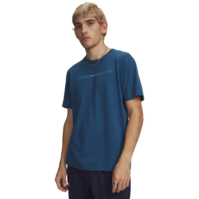 UNDER ARMOUR M BLUR WM SS (6009248-498)ΑΝΔΡΙΚΟ T-SHIRT Wham Blue/Blue Haze