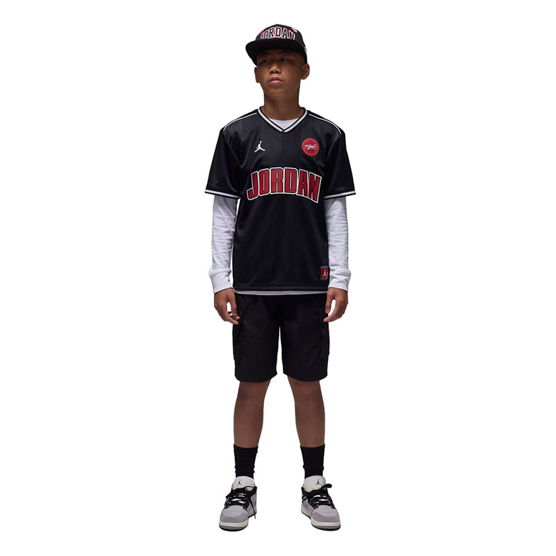 Jordan MJ SPORT JERSEY Kids (95F217-023)ΠΑΙΔΙΚΟ T-SHIRT ΜΑΥΡΟ