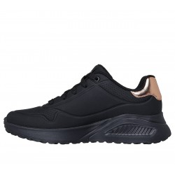 SKECHERS Uno Lite - Shimmer Along Slip-On (177291-BBK)ΓΥΝΑΙΚΕΙΑ ΠΑΠΟΥΤΣΙΑ BLACK/ROSE GOLD