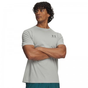 Under Armour Sportstyle Left Chest (1326799-069)ΑΝΔΡΙΚΟ T-SHIRT Titanium / Clay Green