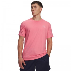 Under Armour Sportstyle Left Chest (1326799-604)ΑΝΔΡΙΚΟ T-SHIRT Bittersweet Pink / White