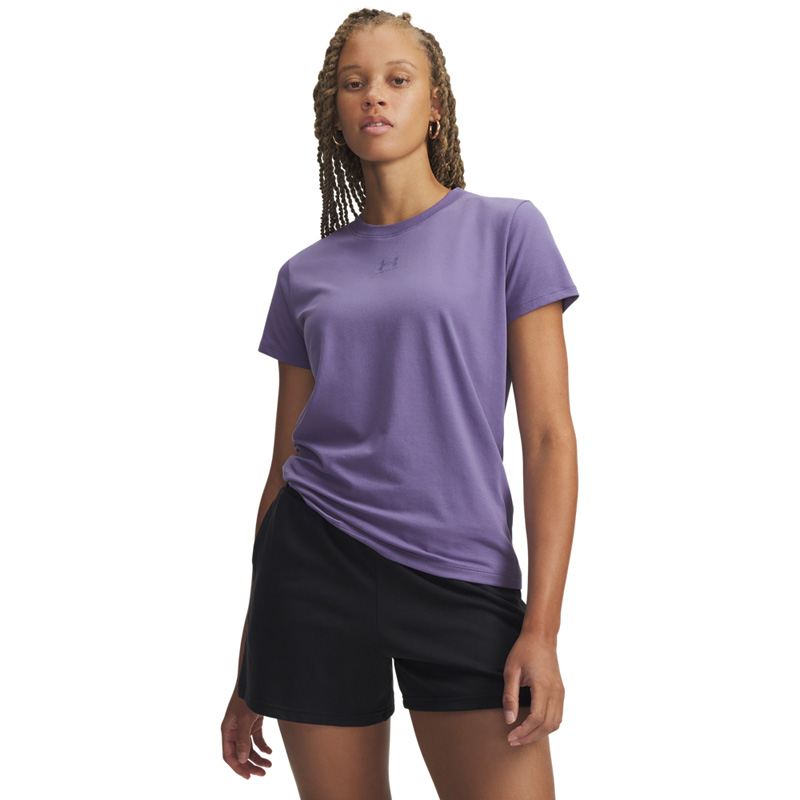UNDER ARMOUR Off Campus Core SS (1383648-520)ΓΥΝΑΙΚΕΙΟ T-SHIRT Purple Luxe/Purple Luxe