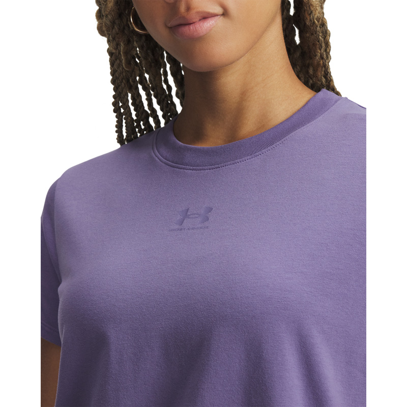 UNDER ARMOUR Off Campus Core SS (1383648-520)ΓΥΝΑΙΚΕΙΟ T-SHIRT Purple Luxe/Purple Luxe
