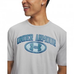 UNDER ARMOUR Wordmark Locker Tag (6012778-011)ΑΝΔΡΙΚΟ T-SHIRT Mod Gray/Blue Haze