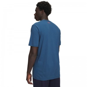 UNDER ARMOUR Wordmark Locker Tag (6012778-498)ΑΝΔΡΙΚΟ T-SHIRT Wham Blue / Venom Red UNDER ARMOUR Wordmark Locker Tag (6012778-498)ΑΝΔΡΙΚΟ T-SHIRT Wham Blue / Venom Red