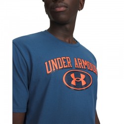 UNDER ARMOUR Wordmark Locker Tag (6012778-498)ΑΝΔΡΙΚΟ T-SHIRT Wham Blue / Venom Red