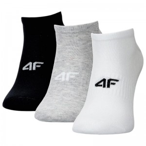 4F SOCKS CAS M442 3pack (4FWMM00USOCM442-94S)ΑΘΛΗΤΙΚΕΣ ΚΑΛΤΣΕΣ  ΓΚΡΙ-ΜΑΥΡΗ - ΛΕΥΚΗ 3 ΤΕΜΑΧΙΑ