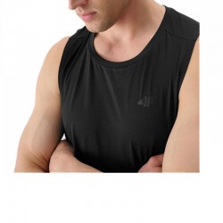 4F MENS T-SHIRT TANK SLEEVELESS (4FWSS26TFSLM0911-20S) slim fit ΑΝΔΡΙΚΟ ΑΜΑΝΙΚΟ T-SHIRT ΜΑΥΡΟ