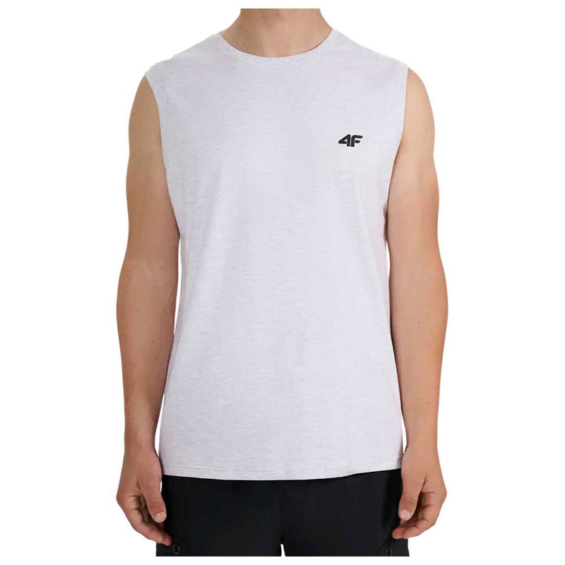 4F REGULAR FIT HIP LENGTH T-SHIRT (4FWMM00TSLEM306-10S) ΑΝΔΡΙΚΟ ΑΜΑΝΙΚΟ T-SHIRT ΛΕΥΚΟ