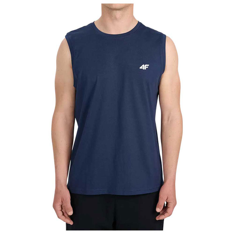 4F REGULAR FIT HIP LENGTH T-SHIRT (4FWMM00TSLEM306-31S)ΑΝΔΡΙΚΟ ΑΜΑΝΙΚΟ T-SHIRT ΜΠΛΕ