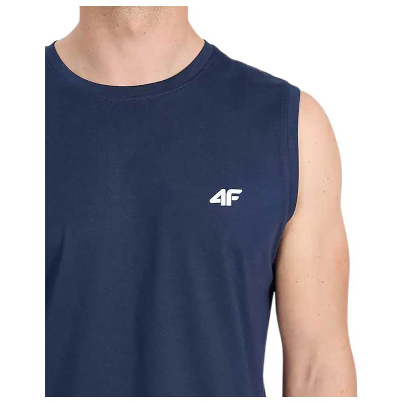 4F REGULAR FIT HIP LENGTH T-SHIRT (4FWMM00TSLEM306-31S)ΑΝΔΡΙΚΟ ΑΜΑΝΙΚΟ T-SHIRT ΜΠΛΕ