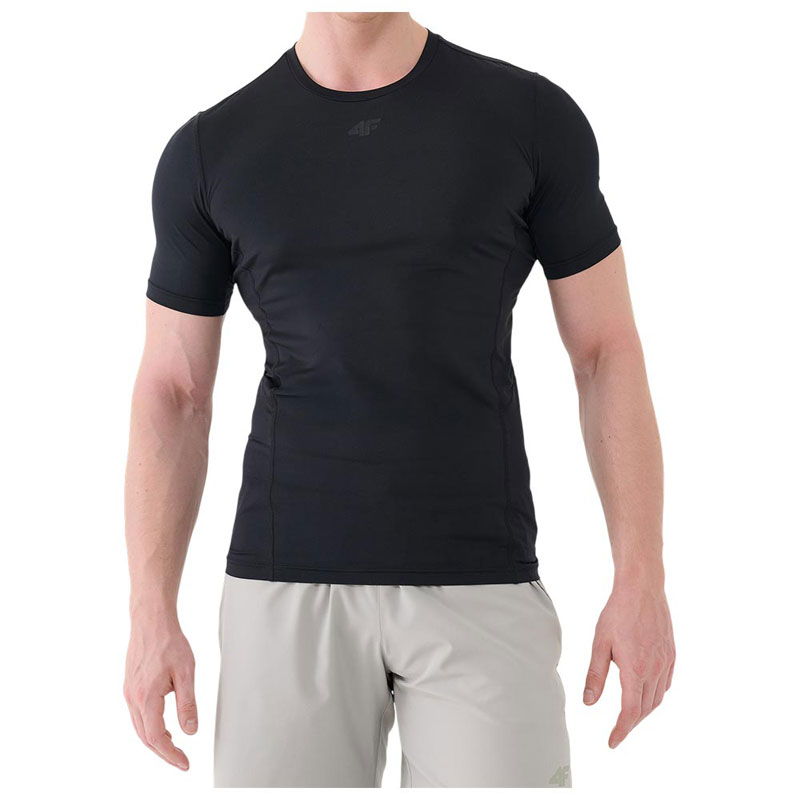 4F MENS SLIM FIT HIP LENGTH T-SHIRT COMPRESSION (4FWSS26TFTSM2141-20S)ΑΝΔΡΙΚΟ T-SHIRT ΣΥΜΠΙΕΣΤΙΚΟ ΜΑΥΡΟ