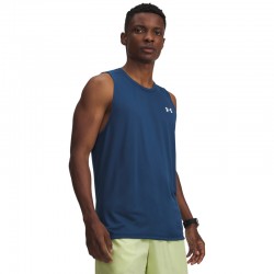UNDER ARMOUR TECH TANK (1382795-498)ΑΝΔΡΙΚΟ ΑΜΑΝΙΚΟ T-SHIRT Wham Blue/White