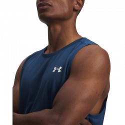 UNDER ARMOUR TECH TANK (1382795-498)ΑΝΔΡΙΚΟ ΑΜΑΝΙΚΟ T-SHIRT Wham Blue/White