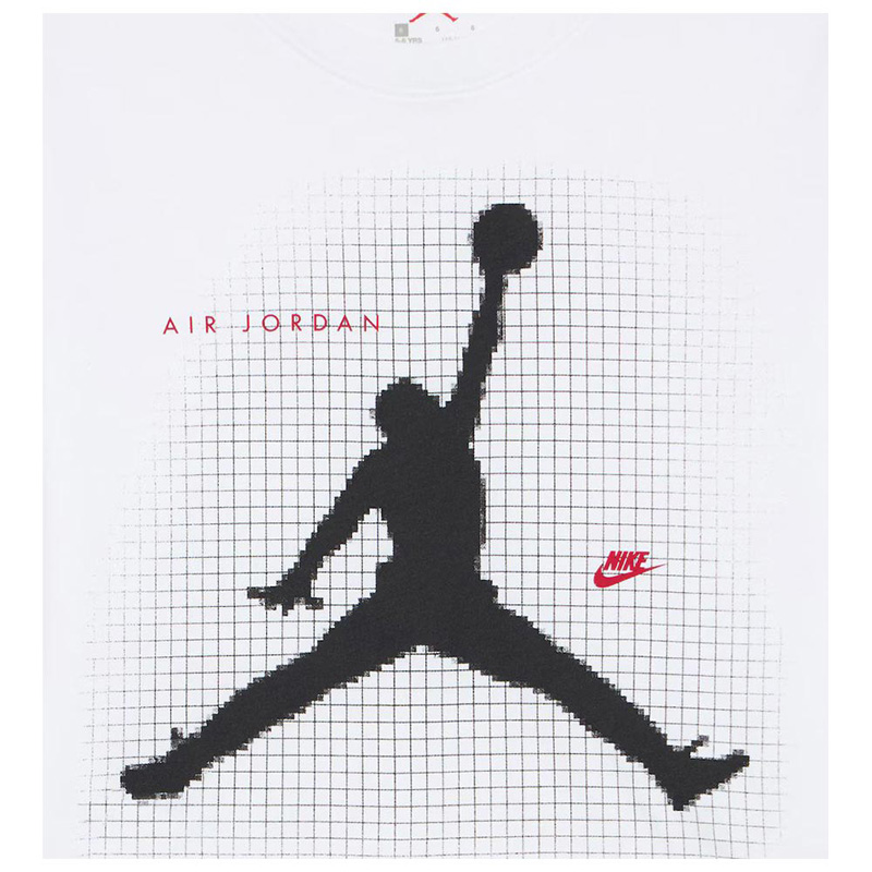 Jordan Jumpman Grid Blur T-Shirt Kids (95F634-001)ΠΑΙΔΙΚΟ T-SHIRT ΛΕΥΚΟ