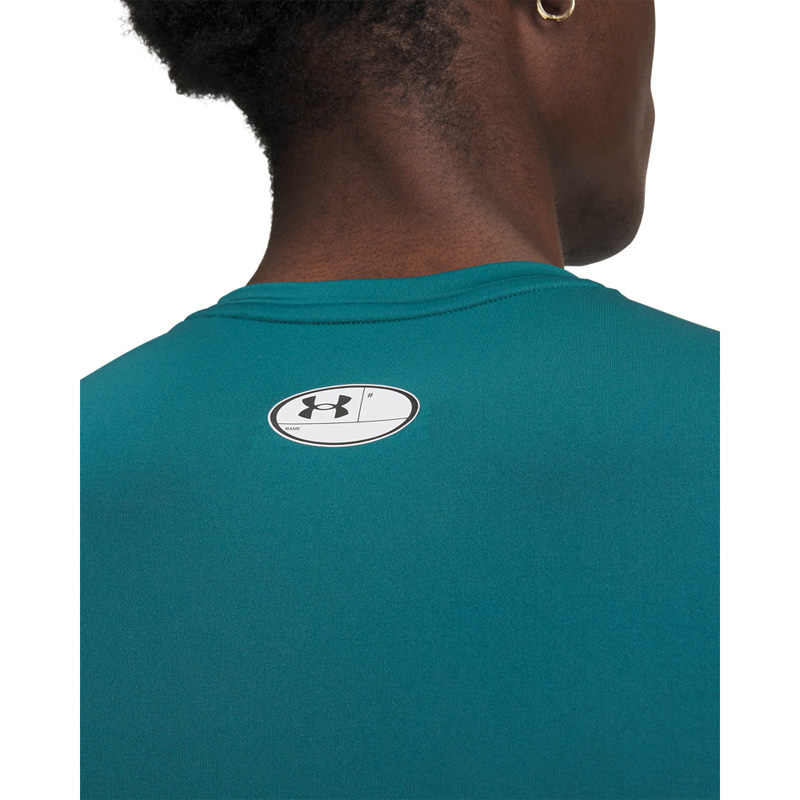 Under Armour HeatGear Compression (1361518-338)Ανδρική Κοντομάνικη Μπλούζα Compression Rack Green/White
