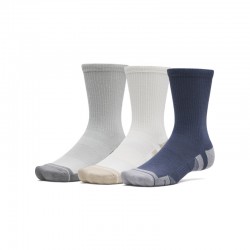 UNDER ARMOUR PERFORMANCE TECH CREW SOCKS 3-PACK (1379512-069)Αθλητικές Κάλτσες 3 Ζεύγη Titanium/Summit White/Clay Green