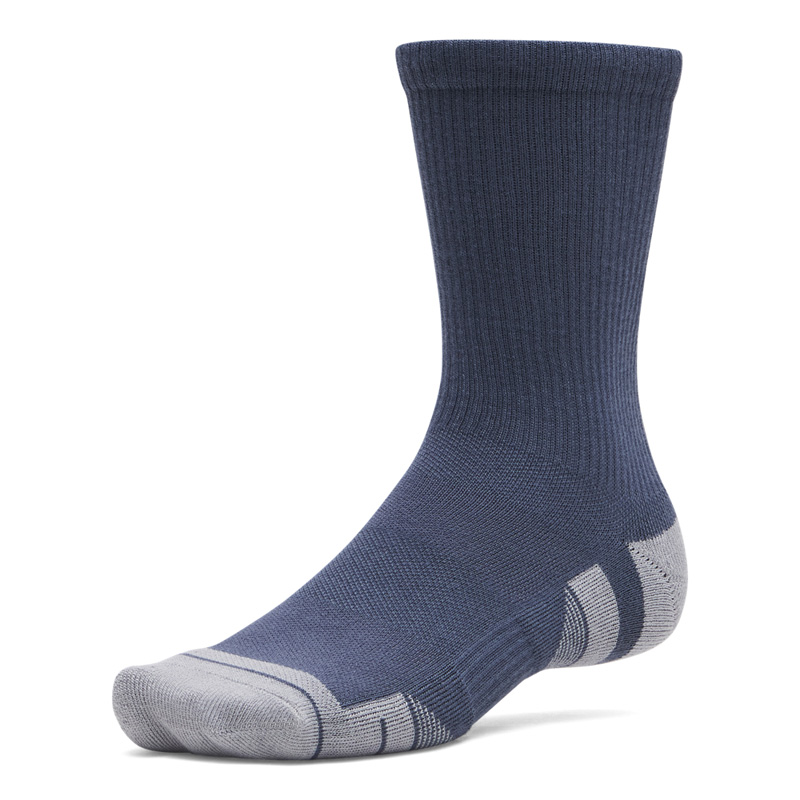 UNDER ARMOUR PERFORMANCE TECH CREW SOCKS 3-PACK (1379512-069)Αθλητικές Κάλτσες 3 Ζεύγη Titanium/Summit White/Clay Green
