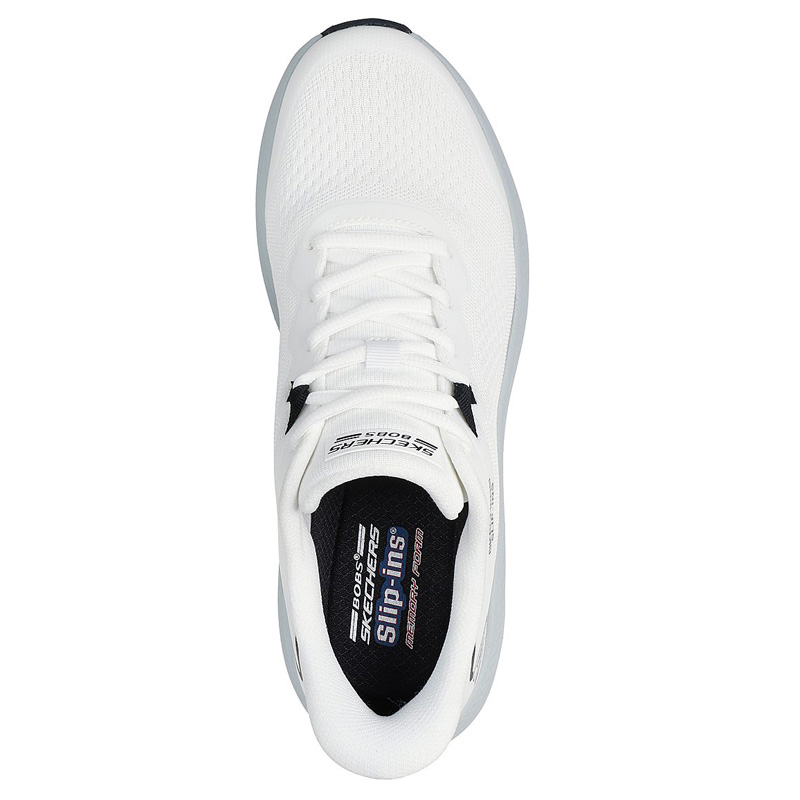 SKECHERS Bobs Skillz Slip-ins Fly Knit (118431-WGY)ΑΝΔΡΙΚΑ ΠΑΠΟΥΤΣΙΑ ΛΕΥΚΟ/ΓΚΡΙ