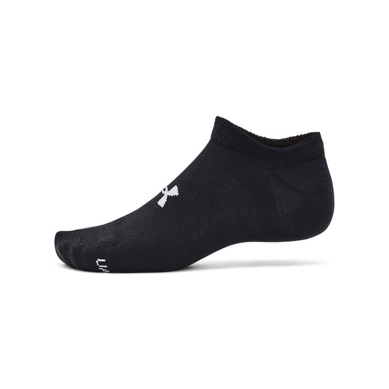 UNDER ARMOUR ESSENTIAL NO SHOW 6PK (1382611-002)Αθλητικές Κάλτσες 6 Ζεύγη Black/Black/Halo Gray