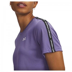 Under Armour Tech WM Tape SS Tee Γυναικείο Κοντομάνικο(6003915-520)Purple Luxe/Black/White