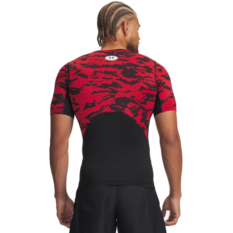 Under Armour UA HG Printed SS (6009657-002)ΑΝΔΡΙΚΟ T-SHIRT Black/Red/White