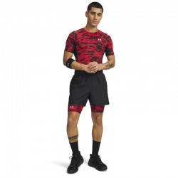 Under Armour UA HG Printed SS (6009657-002)ΑΝΔΡΙΚΟ T-SHIRT Black/Red/White