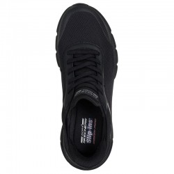 SKECHERS LINEAR FORCE (117391-BBK)ΓΥΝΑΙΚΕΙΑ ΠΑΠΟΥΤΣΙΑ ΜΑΥΡΑ