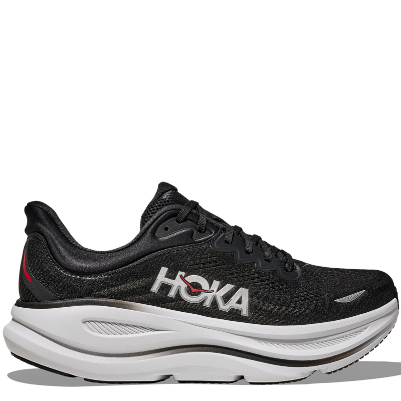 HOKA Bondi 9 (1162011-BKVR)ΑΝΔΡΙΚΑ ΠΑΠΟΥΤΣΙΑ BLACK / VERMILLION