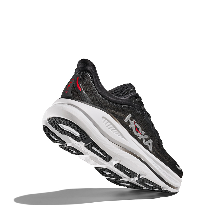 HOKA Bondi 9 (1162011-BKVR)ΑΝΔΡΙΚΑ ΠΑΠΟΥΤΣΙΑ BLACK / VERMILLION