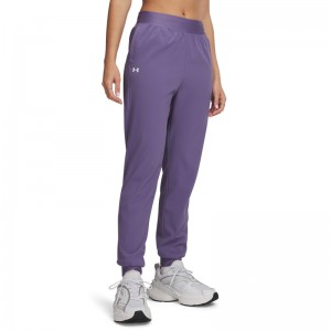 UNDER ARMOUR SPORT HIGH RISE WOVEN PANT (1382727-520)ΓΥΝΑΙΚΕΙΟ ΠΑΝΤΕΛΟΝΙ ΦΟΡΜΑΣ Purple Luxe/White