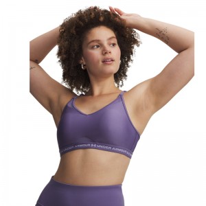Under Armour UA Crossback Low Bra (1386424-520)ΓΥΝΑΙΚΕΙΟ ΜΠΟΥΣΤΑΚΙ Purple Luxe/Purple Crest