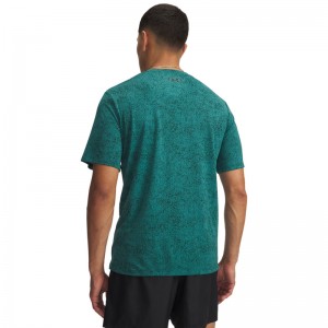 UNDER ARMOUR UA Tech Tee Novelty (6005920-338)ΑΝΔΡΙΚΟ T-SHIRT Rack Green/Black