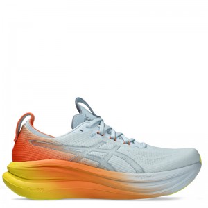 ASICS GEL-NIMBUS 28 SUNNY SIZZLE (1011C221-400)ΑΝΔΡΙΚΑ ΠΑΠΟΥΤΣΙΑ RUNNING Sky/Sun Peach