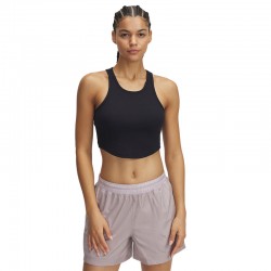 Under Armour Rival Γυναικείο Cropped Αμάνικο T-Shirt ΜΑΥΡΟ (1389798-001)