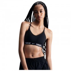 Nike Indy Light-Support (FD1062-011)Γυναικείο αθλητικό σουτιέν με επένδυση ρυθμιζόμενο BLACK/BLACK/WHITE