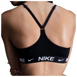 Nike Indy Light-Support (FD1062-011)Γυναικείο αθλητικό σουτιέν με επένδυση ρυθμιζόμενο BLACK/BLACK/WHITE