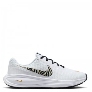 Nike Revolution 8 (IQ0375-126)ΓΥΝΑΙΚΕΙΑ ΠΑΠΟΥΤΣΙΑ WHITE/BLACK-METALLIC GOLD