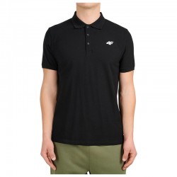 4F Ανδρική Μπλούζα Polo Κοντομάνικη Μαύρη (4FWMM00TPTSM0771-20S)