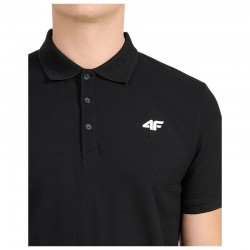4F Ανδρική Μπλούζα Polo Κοντομάνικη Μαύρη (4FWMM00TPTSM0771-20S)