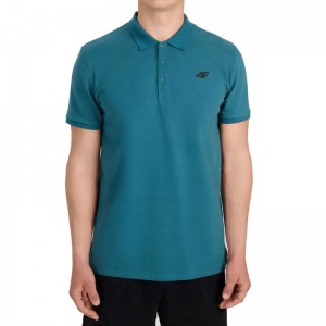 4F Polo Shirt (4FWSS26TPTSM609-46S)ΑΝΔΡΙΚΗ ΜΠΛΟΥΖΑ POLO ΚΟΝΤΟΜΑΝΙΚΗ ΠΡΑΣΙΝΗ