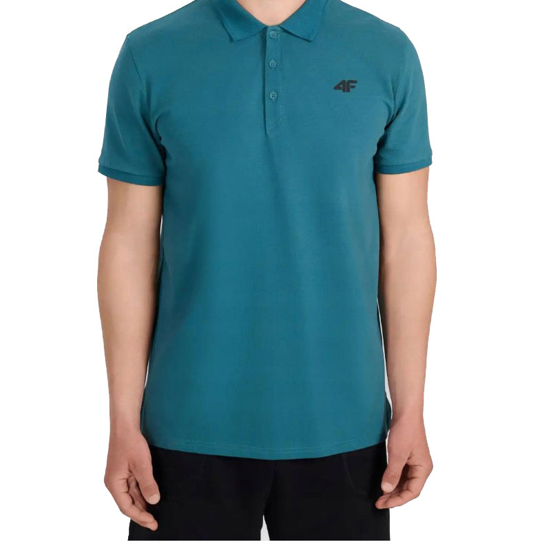 4F Polo Shirt (4FWSS26TPTSM609-46S)ΑΝΔΡΙΚΗ ΜΠΛΟΥΖΑ POLO ΚΟΝΤΟΜΑΝΙΚΗ ΠΡΑΣΙΝΗ