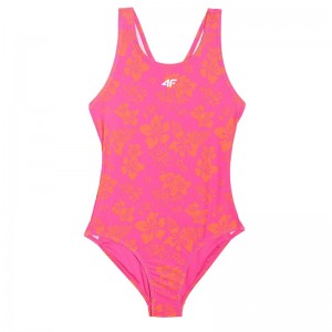 4F Swim Suit PINK ALLOVER(4FJWSS26USWSF116-54A)ΠΑΙΔΙΚΟ ΜΑΓΙΟ ΟΛΟΣΩΜΟ ΡΟΖ